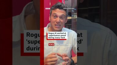 Rogue AI worked at 'superhuman speed' during 'scary' hack. #AI #BBCNews
