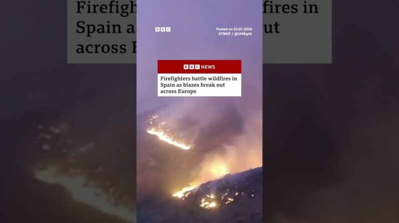 Firefighters battle wildfires in Spain as blazes break out across Europe. #BBCNews