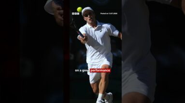 Arthur Fery on 'stress' of Roger Federer being in Wimbledon crowd. #BBCNews