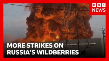 Ukrainian drones hit Russian online giant retailer Wildberries a second time | BBC News
