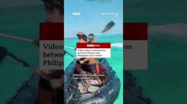 Videos appear to show confrontation between Chinese and Philippine navy vessels. #BBCNews