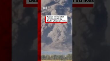 Russian online retail warehouses hit by deadly Ukrainian strikes. #BBCNews