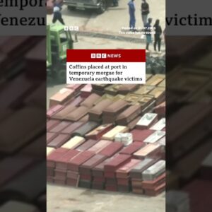 Port in Venezuela becomes temporary morgue for earthquake victims. #BBCNews