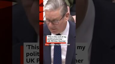 Keir Starmer greeted with applause as he wraps up his final PMQs as UK prime minister. #BBCNews