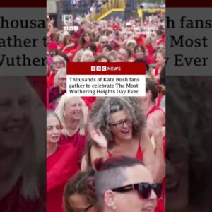 Thousands gather to celebrate Kate Bush hit. #BBCNews