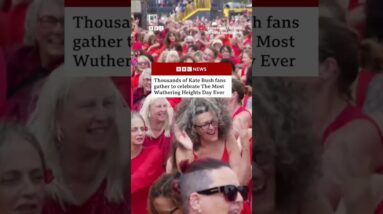 Thousands gather to celebrate Kate Bush hit. #BBCNews