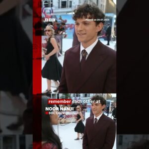 Tom Holland on acting like strangers with Zendaya. #SpiderMan #BBCNews