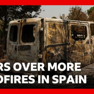 Europe heatwave sparks wildfire fears as thousands return home in Spain | BBC News