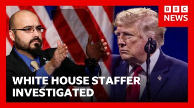 White House teleprompter accused of making $100k off Trump speech bets | BBC News