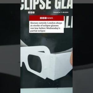 Eclipse chasers scramble for glasses as stocks run low. #Eclipse #London #BBCNews