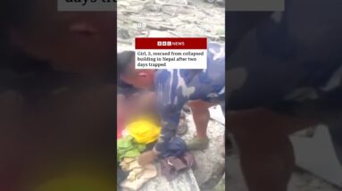 Five-year-old girl rescued from collapsed building in Nepal after days. #Kathmandu #BBCNews