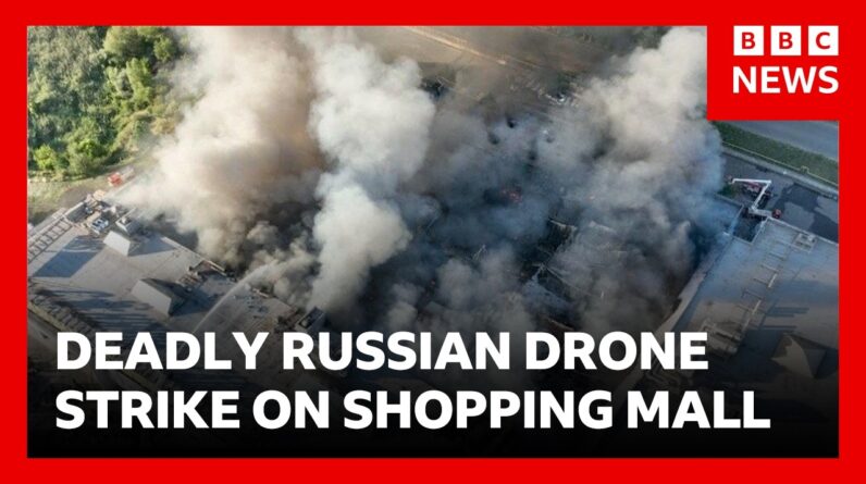 Deadly Russian attack on shopping mall - 15 dead and 130 injured in double drone strike | BBC News
