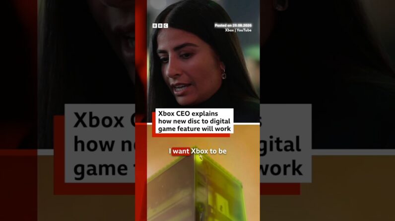 Xbox's new disc to digital feature explained by CEO Asha Sharma. #Xbox #Gamescom #BBCNews