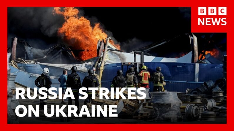 At least 27 dead and hundreds evacuated after strike on Kyiv warehouse | BBC News