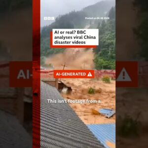 AI or real? BBC analyses viral China disaster videos. #BBCNews