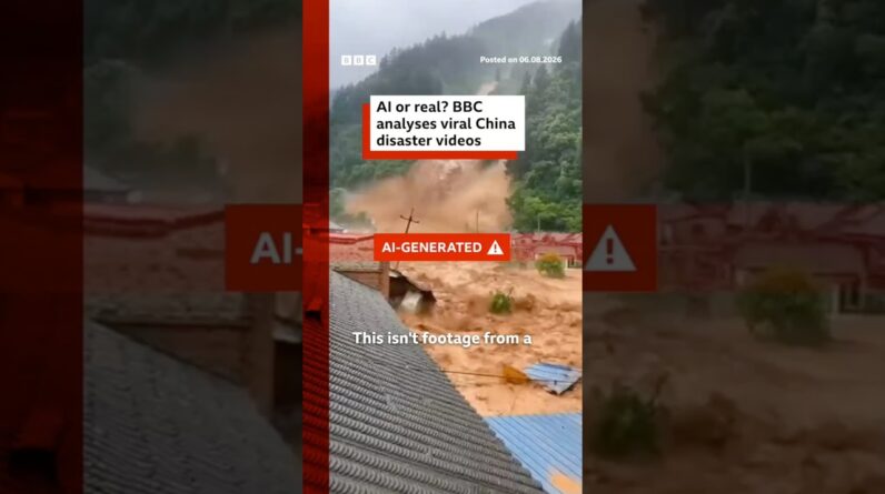 AI or real? BBC analyses viral China disaster videos. #BBCNews