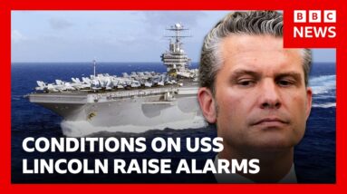 Conditions on US aircraft carrier raise alarms after more than 250 days at sea | BBC News
