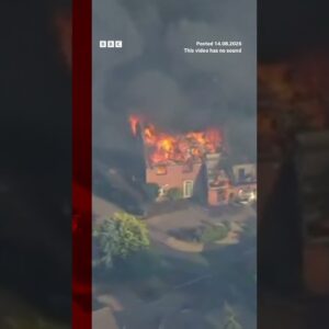 Aerial footage shows extent of damage from fires in Stourbridge, UK. #BBCNews