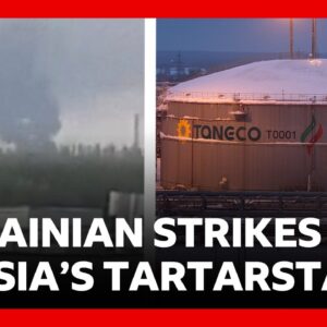 At least 13 killed in Ukrainian drone strike deep into Russia | BBC News