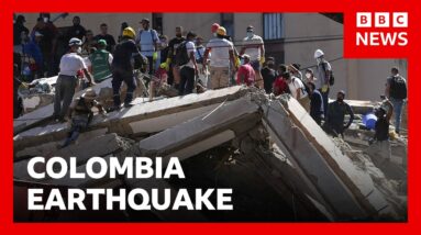 At least 132 killed in Colombia's largest earthquake in years | BBC News