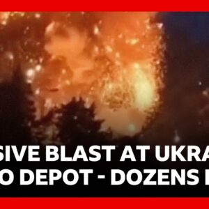 At least 37 dead in huge blast as arms depot hit by Russian drone in Ukraine | BBC News