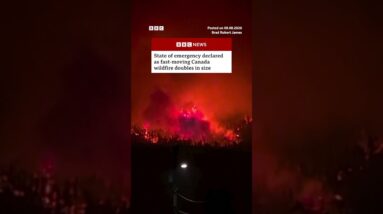 State of emergency declared as Canada wildfire doubles in size. #BritishColumbia #Wildfire #BBCNews