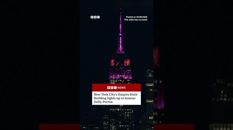 Empire State Building lights up to honour Dolly Parton. #BBCNews