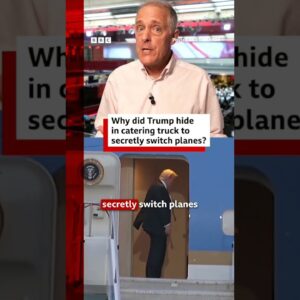 Trump secretly swapped planes using catering truck due to Iranian threat. #BBCNews
