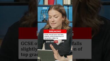 GCSE overall pass rate falls slightly while top grades edge up. #BBCNews