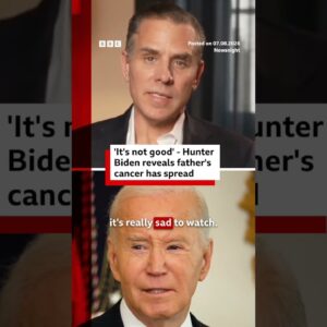 'It's not good' - Hunter Biden on his father's cancer update. #JoeBiden #Cancer #BBCNews