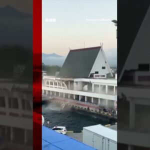 Buildings partially collapse in Indonesia after earthquake. #Earthquake #BBCNews