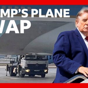 How Donald Trump swapped planes to avoid threat from Iran | BBC News