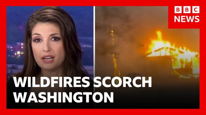 Hundreds of homes lost as wildfires rage in Washington | BBC News