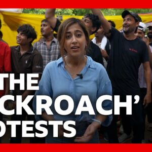 I spent a week with India's 'cockroach' protesters | BBC News