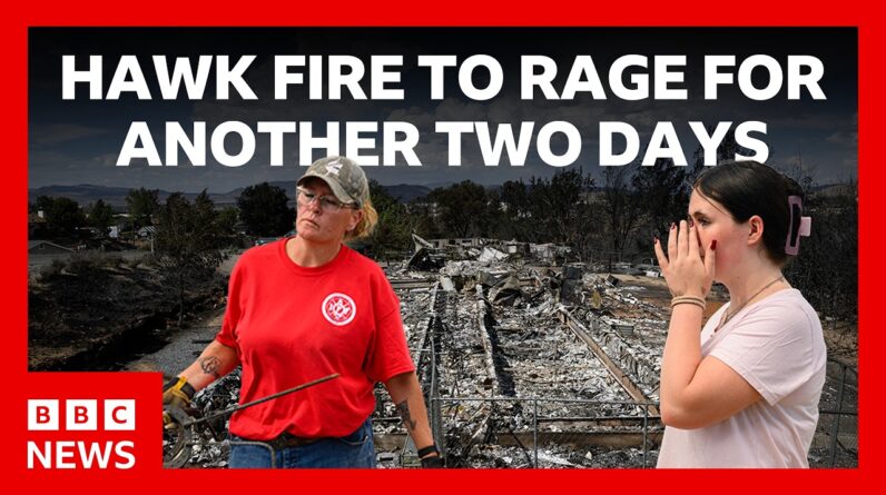 Hawk Fire wildfire in Nevada expected to rage for another two days, say officials | BBC News