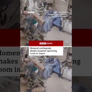 Moment earthquake shakes hospital operating room in Japan. #Kumamoto #Earthquake #BBCNews