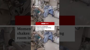 Moment earthquake shakes hospital operating room in Japan. #Kumamoto #Earthquake #BBCNews