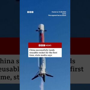China lands reusable rocket for the first time, state media says. #RocketLaunch #LandSpace #BBCNews