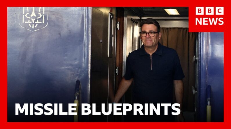 Andy Burnham in Ukraine to hand over UK blueprints to make long-range missiles | BBC News