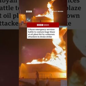 Libyan authorities battle big fire at major oil refinery. #Libya #BBCNews