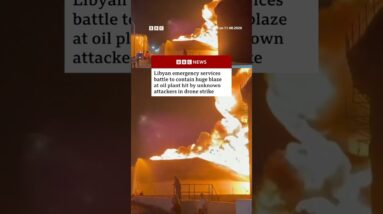 Libyan authorities battle big fire at major oil refinery. #Libya #BBCNews