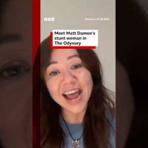 Meet The Odyssey's stunt woman for Matt Damon. #BBCNews