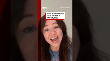 Meet The Odyssey's stunt woman for Matt Damon. #BBCNews