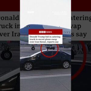 Trump hid in catering truck in secret plane swap over Iran threat. #BBCNews