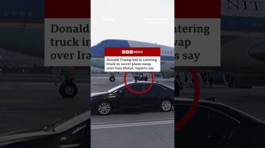 Trump hid in catering truck in secret plane swap over Iran threat. #BBCNews