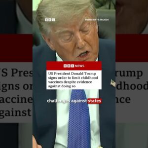 Donald Trump signs order to limit childhood vaccines and split MMR shots. #BBCNews