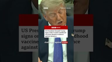 Donald Trump signs order to limit childhood vaccines and split MMR shots. #BBCNews