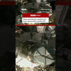 Nasa astronauts conduct 6.5-hour spacewalk outside ISS. #Space #BBCNews