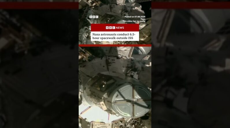 Nasa astronauts conduct 6.5-hour spacewalk outside ISS. #Space #BBCNews