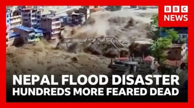 Hundreds more tourists and locals feared dead after devastating flash floods in Nepal | BBC News